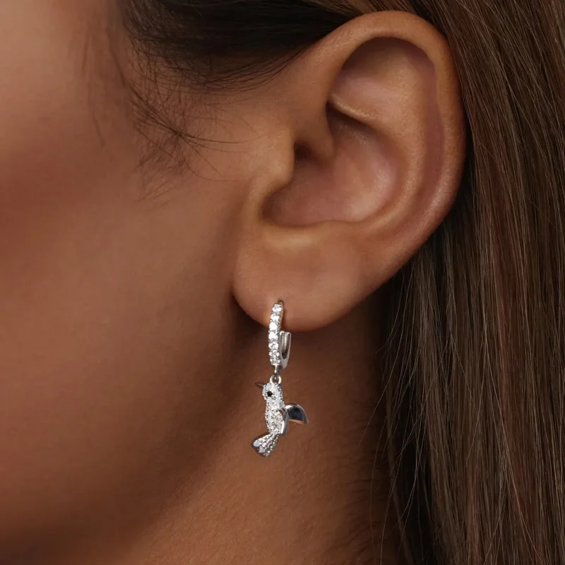 (image for) PANDORA Style All-Encrusted Bird Earrings - BSE991 - View 6