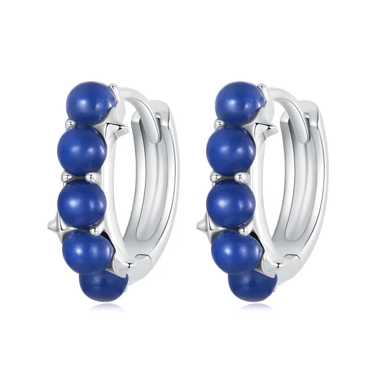 (image for) PANDORA Style Blue ball Earrings - BSE984 - Product Image