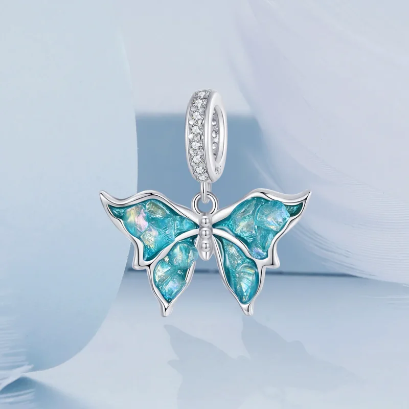 (image for) PANDORA Style Blue Morpho Pendant - BSC982 - View 2