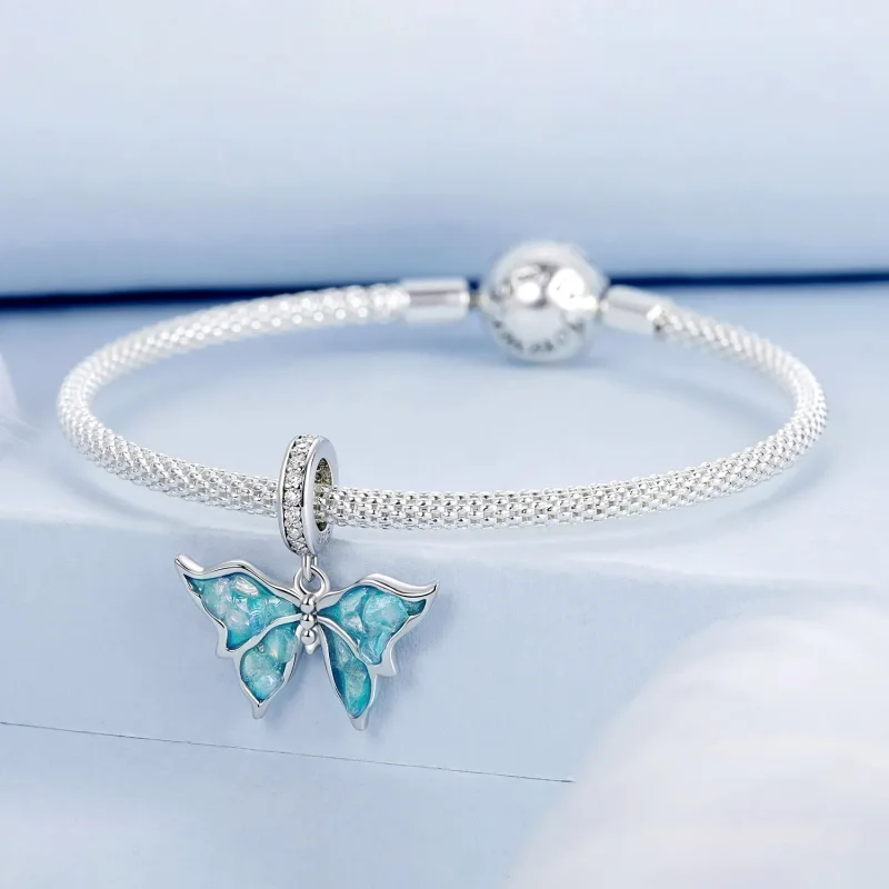 (image for) PANDORA Style Blue Morpho Pendant - BSC982 - View 3