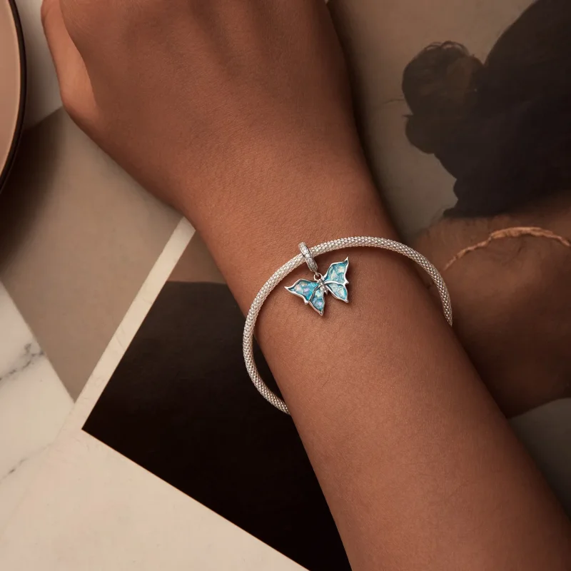 (image for) PANDORA Style Blue Morpho Pendant - BSC982 - View 5