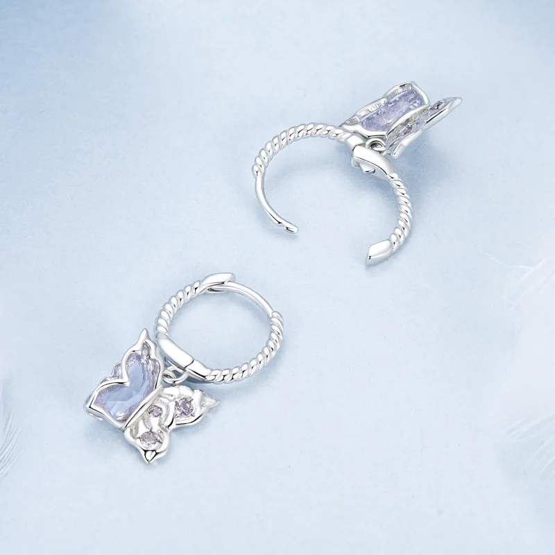 (image for) PANDORA Style Butterfly Earrings - BSE986 - View 4