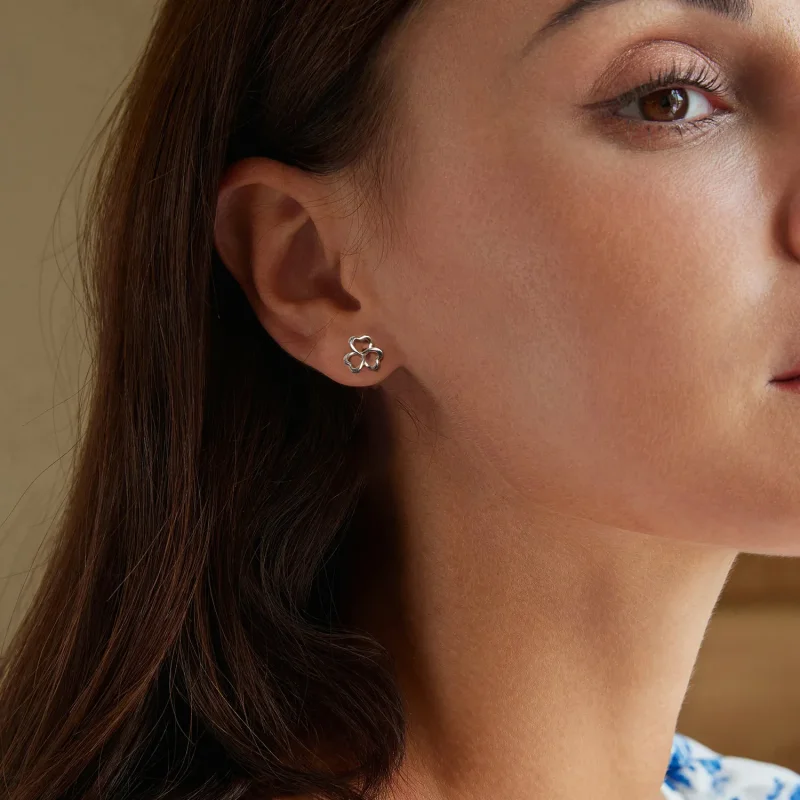 (image for) PANDORA Style Clover Earrings - BSE999 - View 7