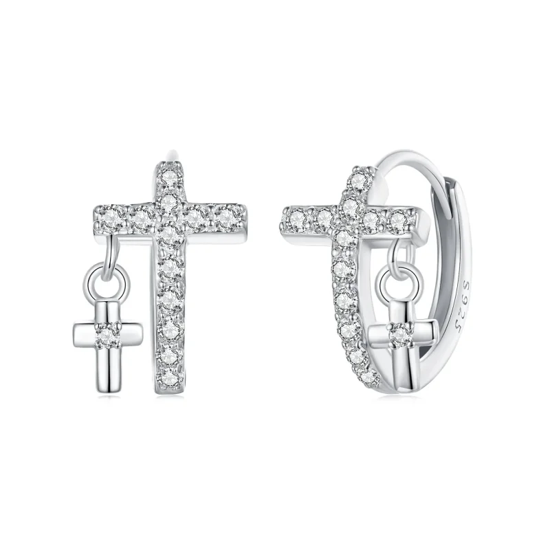 (image for) PANDORA Style Cross Earrings - BSE1002 - Product Image