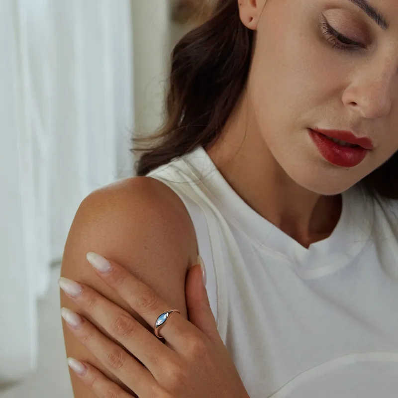 (image for) PANDORA Style Devil's Eye Signet Ring - BSR523-E - View 5