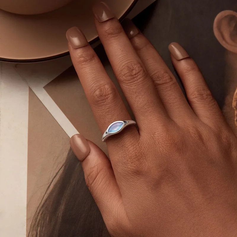 (image for) PANDORA Style Devil's Eye Signet Ring - BSR523-E - View 6