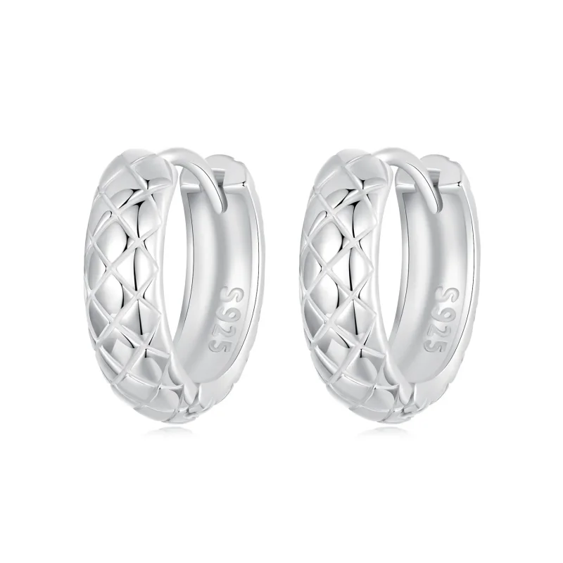 (image for) PANDORA Style Diamond Pattern Earrings - BSE983 - Product Image