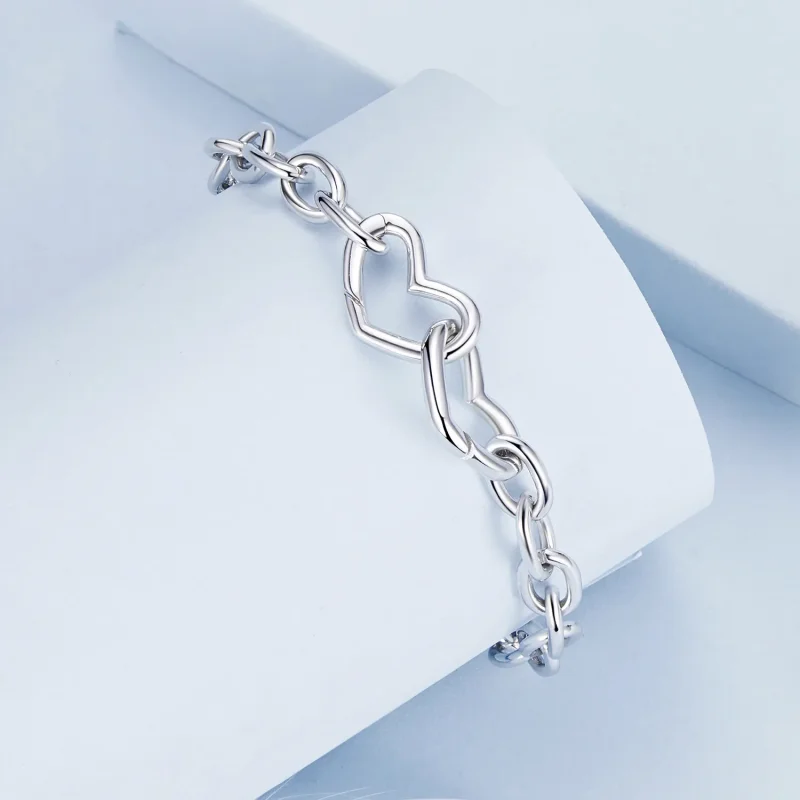 (image for) PANDORA Style Double Heart Bracelet - BSB172 - View 2