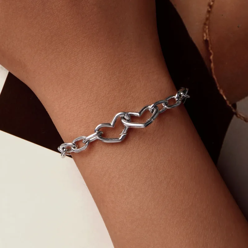 (image for) PANDORA Style Double Heart Bracelet - BSB172 - View 7