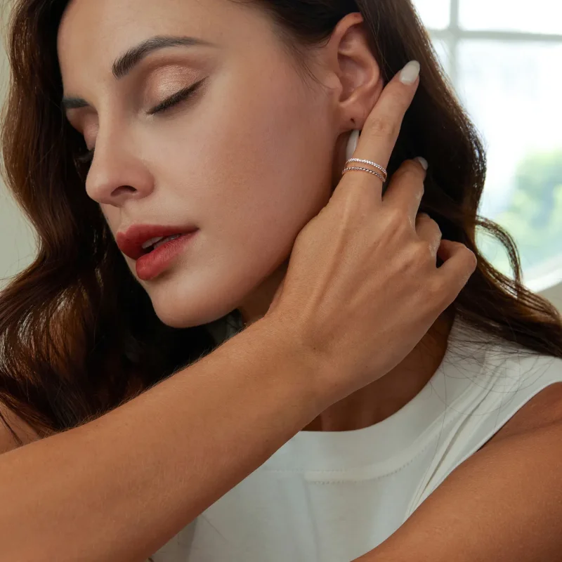 (image for) PANDORA Style Double Layered Sophisticated Style Ring - BSR541 - View 7