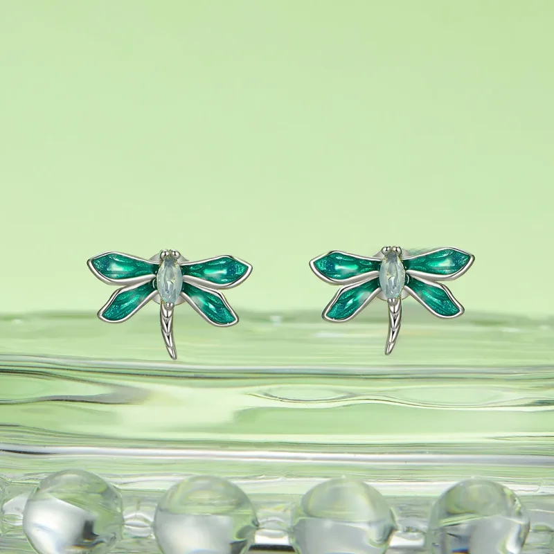 (image for) PANDORA Style Dragonfly Earrings - BSE988 - View 2