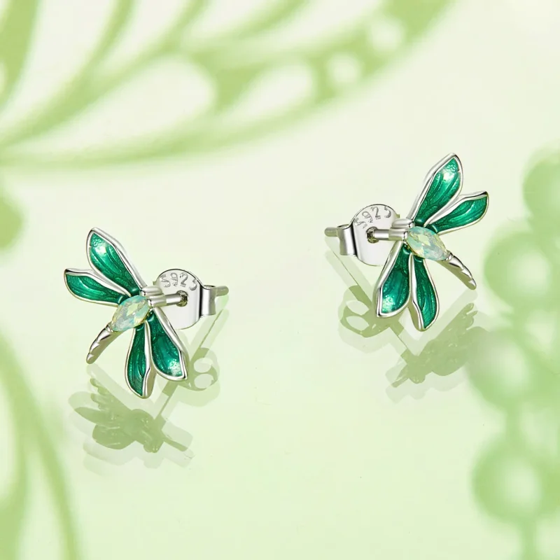 (image for) PANDORA Style Dragonfly Earrings - BSE988 - View 4