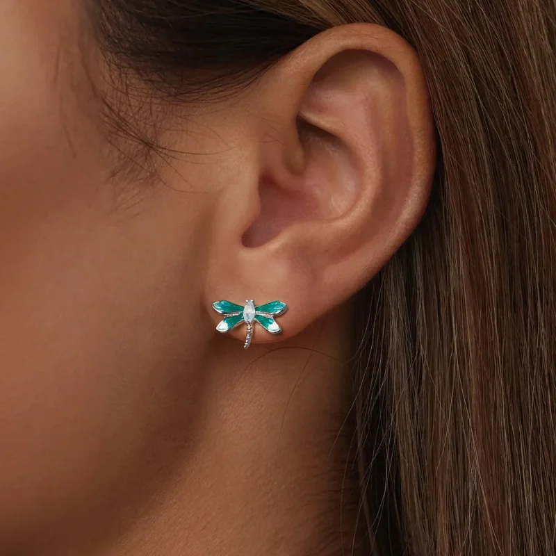 (image for) PANDORA Style Dragonfly Earrings - BSE988 - View 6