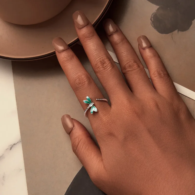 (image for) PANDORA Style Dragonfly Open Ring - BSR537-E - View 4