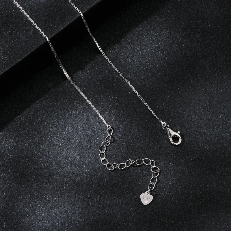 (image for) PANDORA Style Exquisite Heart-Shaped Moissanite Collarbone Necklace (One Certifi - View 4