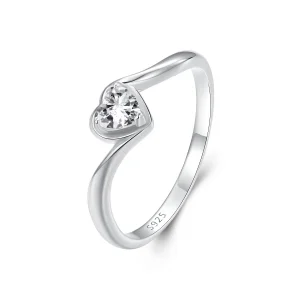 (image for) PANDORA Style Exquisite Love Moissanite Ring (One Certificate) - MSR047