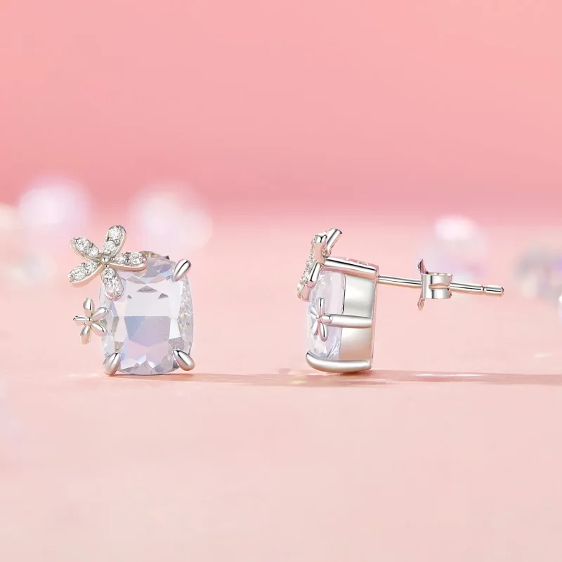 (image for) PANDORA Style Fantasy Flower Main Stone Earrings - SCE1724 - View 4