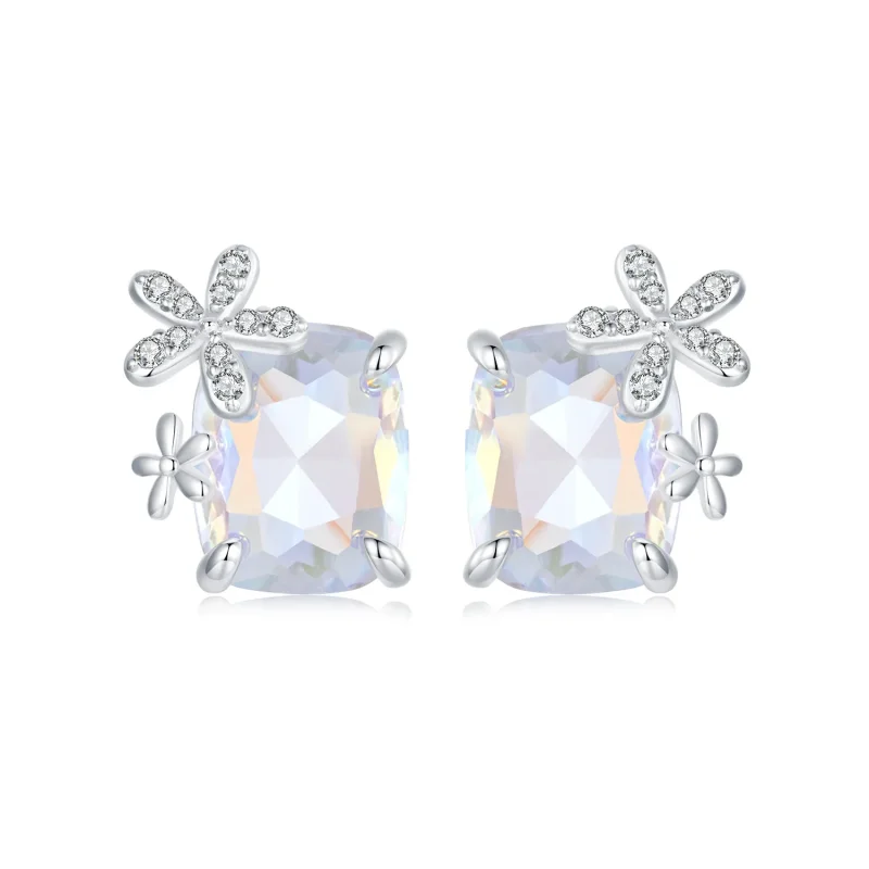 (image for) PANDORA Style Fantasy Flower Main Stone Earrings - SCE1724 - Product Image