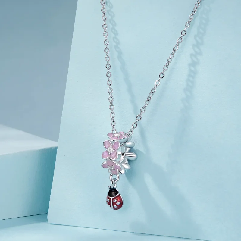 (image for) PANDORA Style Flower Ladybug Separator Beads - SCC2740 - View 5