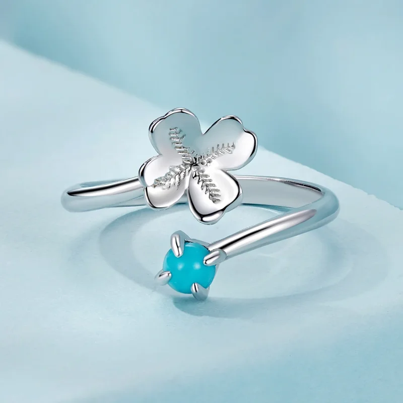 (image for) PANDORA Style Four Leaf Clover Ring - SCR1023-E - View 3