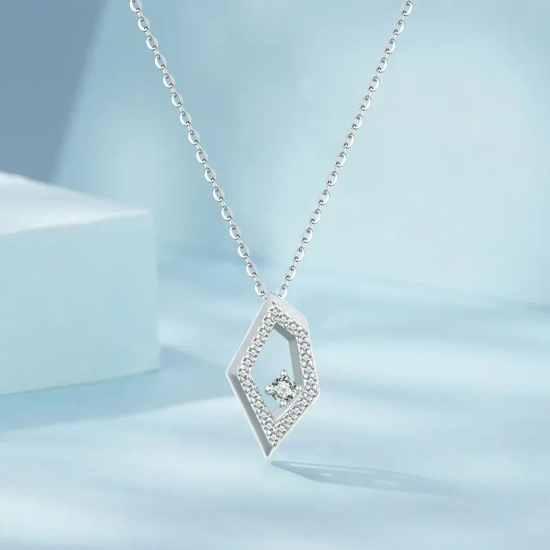 (image for) PANDORA Style Geometric Sparkle Necklace - SCN517 - View 3