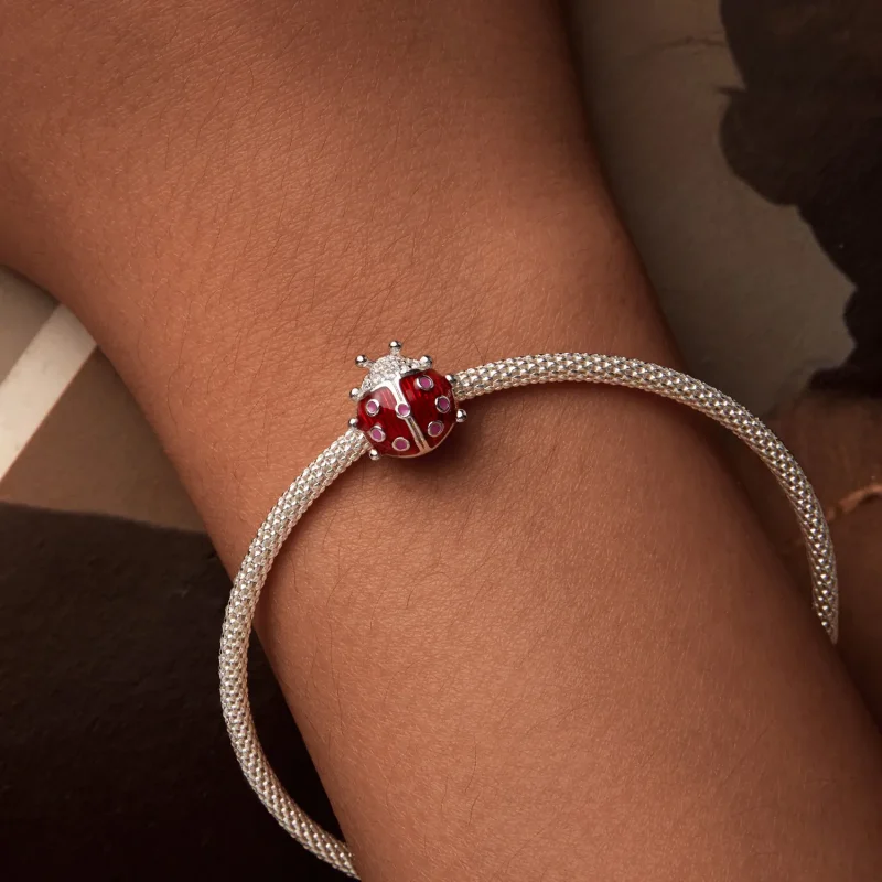 (image for) PANDORA Style Glow-In-The-Dark Ladybug Charm - SCC2735 - View 3