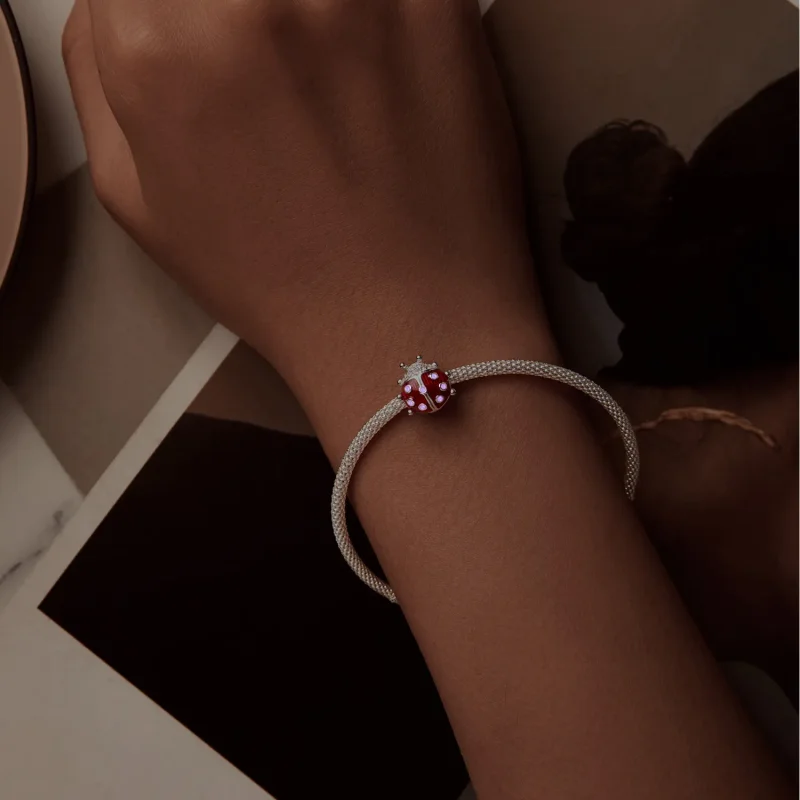 (image for) PANDORA Style Glow-In-The-Dark Ladybug Charm - SCC2735 - View 4