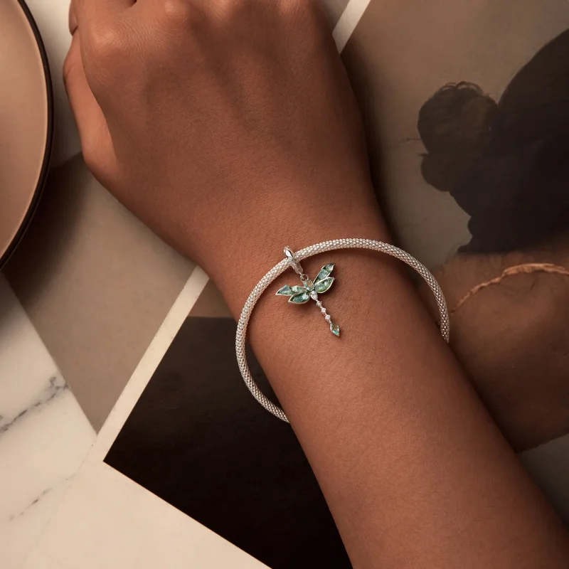 (image for) PANDORA Style Green Dragonfly Pendant - BSC983 - View 5