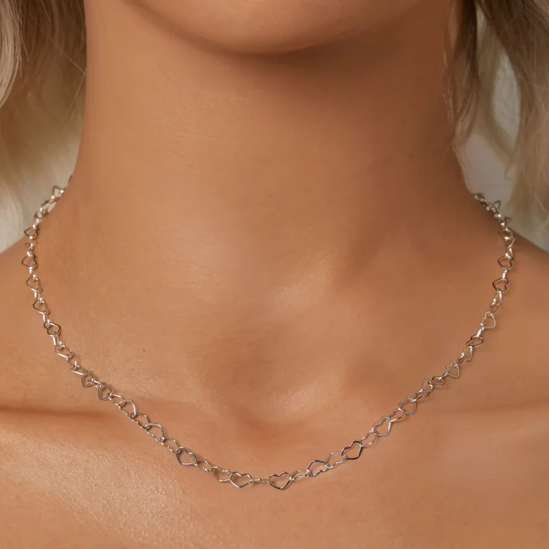 (image for) PANDORA Style Heart Chain Necklace - BSA005 - View 5