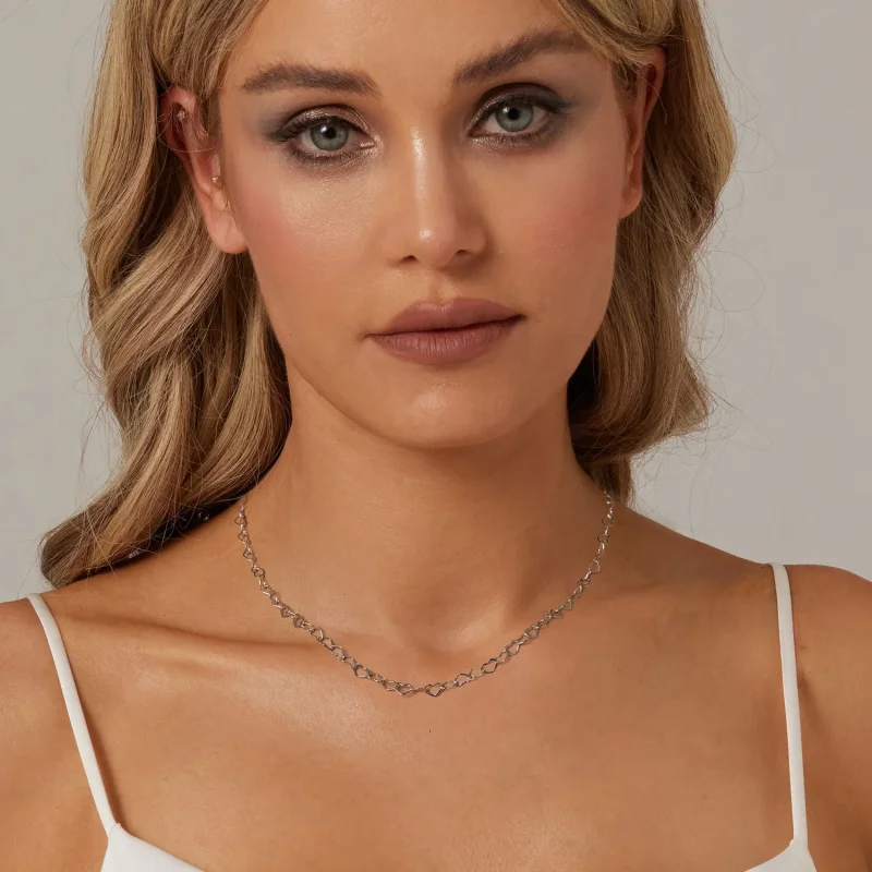 (image for) PANDORA Style Heart Chain Necklace - BSA005 - View 6