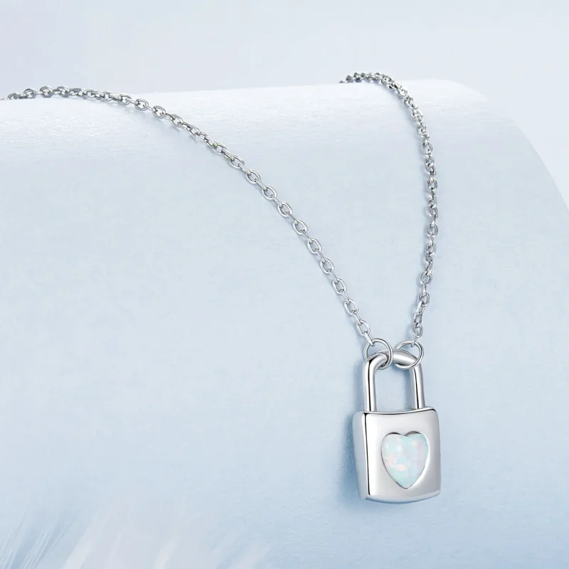 (image for) PANDORA Style Heart Lock Necklace - BSN377 - View 2