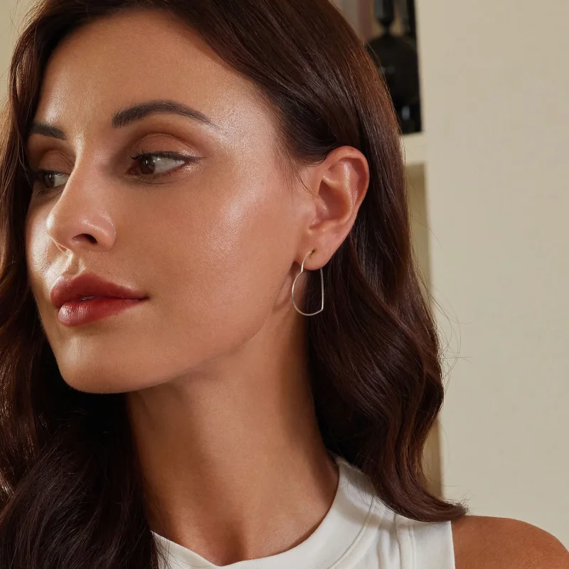 (image for) PANDORA Style Heart Shaped Simple Earrings - SCE1711 - View 6