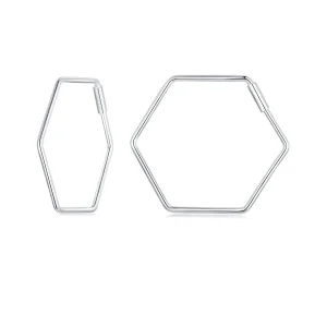 (image for) PANDORA Style Hexagon Simple Earrings - SCE1710