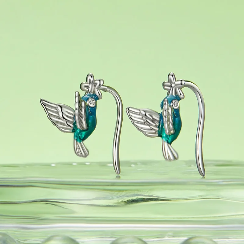 (image for) PANDORA Style Hummingbird Ear Hook - BSE990 - View 3