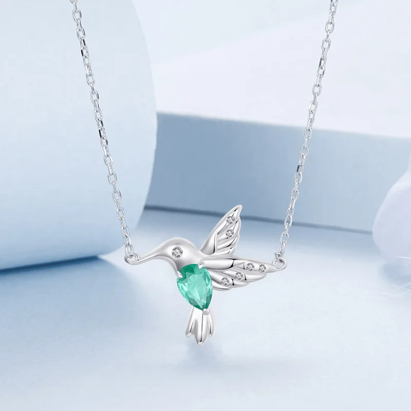 (image for) PANDORA Style Hummingbird Necklace - BSN378 - View 3