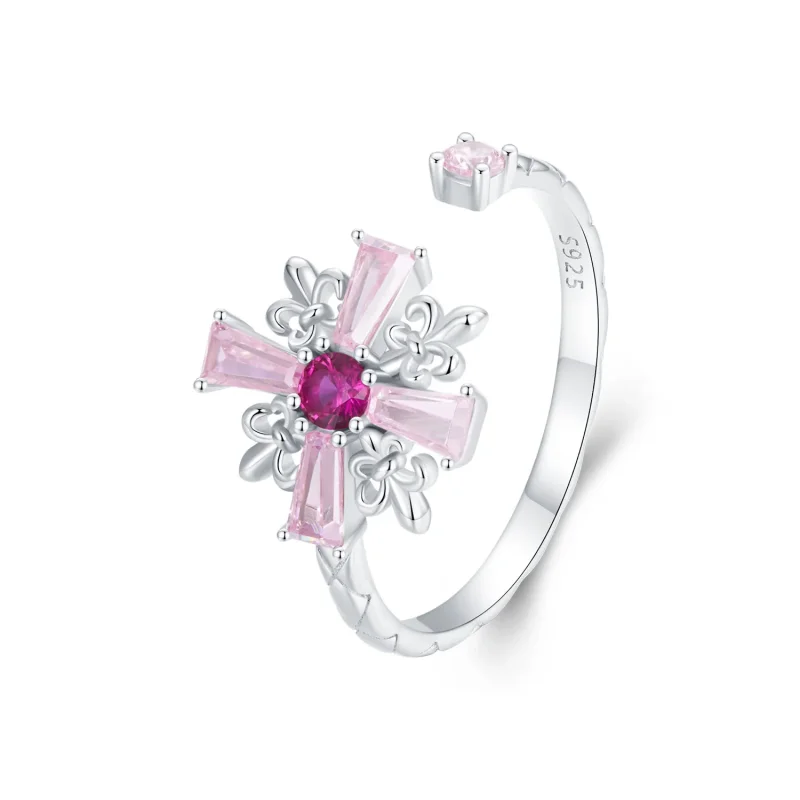 (image for) PANDORA Style Iris Cross Open Ring - BSR526-E - Product Image