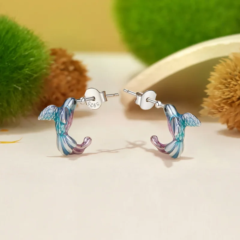 (image for) PANDORA Style Kingfisher Earrings - BSE997 - View 3