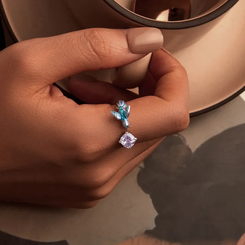 (image for) PANDORA Style Kingfisher Petal Ring - BSR540-E - View 5