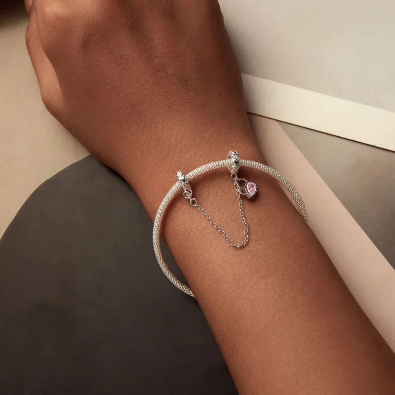 (image for) PANDORA Style Lover Heart Lock Safety Chain - BSC975 - View 5