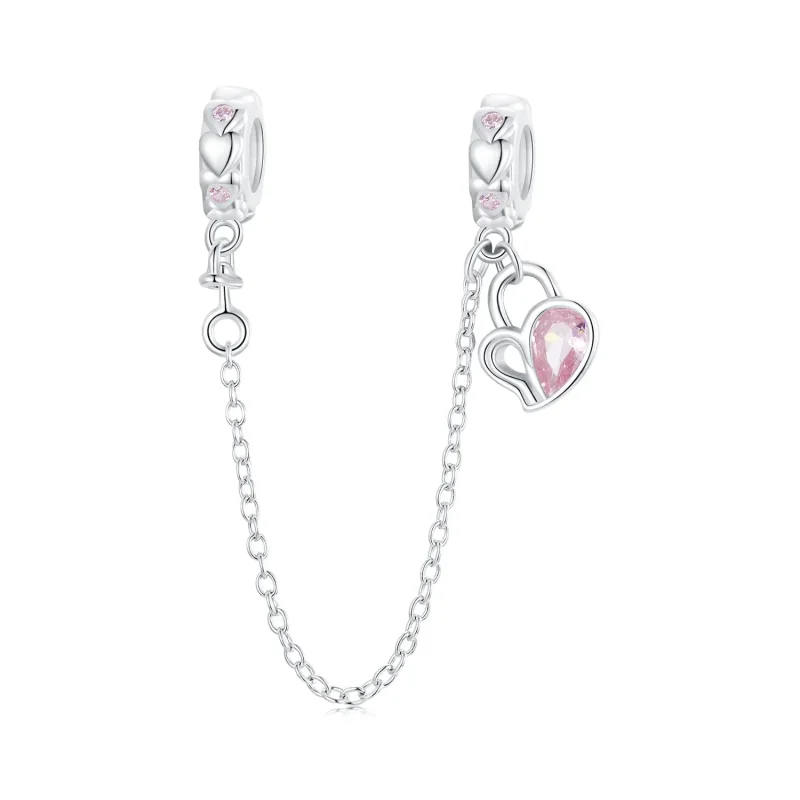 (image for) PANDORA Style Lover Heart Lock Safety Chain - BSC975 - Product Image
