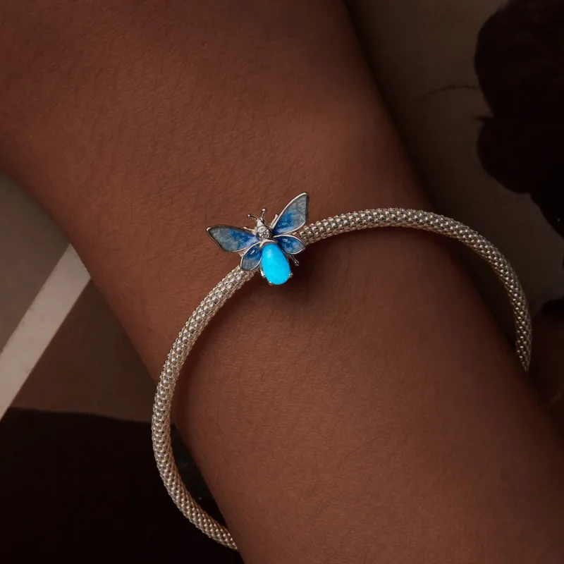 (image for) PANDORA Style Luminous Blue Bee Charm - SCC2734 - View 5