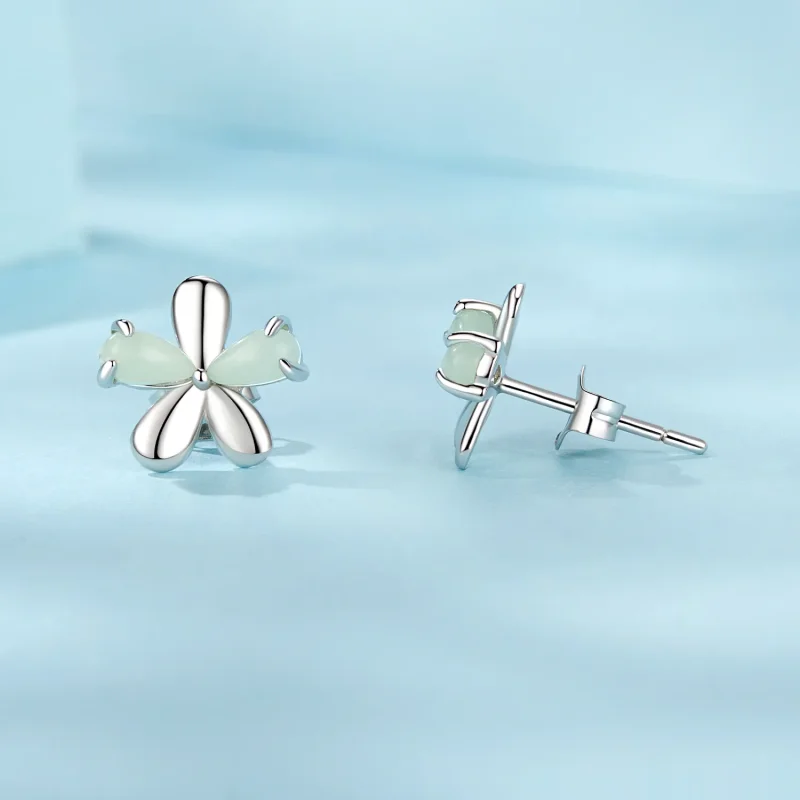 (image for) PANDORA Style Luminous Flower Earrings - SCE1714 - View 4