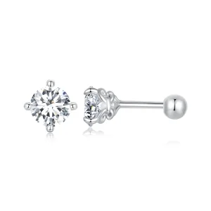 (image for) PANDORA Style Moissanite Pattern Thread Ball Earrings (Two Certificates) - MSE050