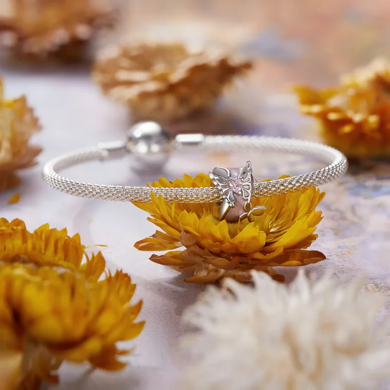 (image for) PANDORA Style Monet Butterfly Silicone Spacer Beads - BSC991 - View 4