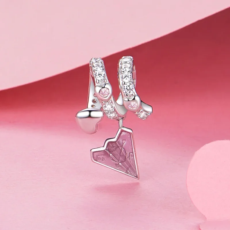 (image for) PANDORA Style Paper Plane Love Letter Beads - BSC974 - View 2