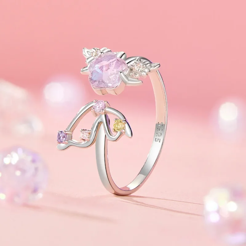 (image for) PANDORA Style Pink Butterfly Ring - SCR1011-E - View 2