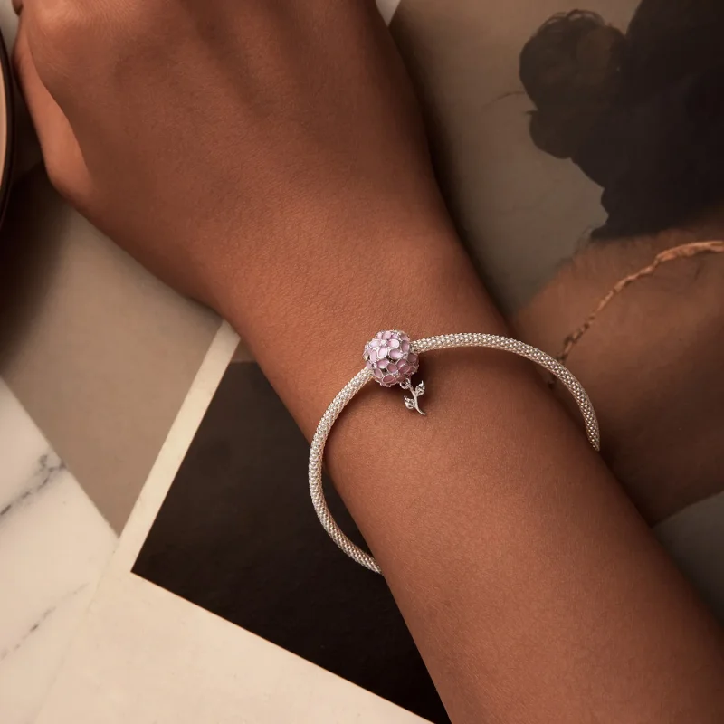 (image for) PANDORA Style Pink Flower Ball Beads - SCC2738 - View 6