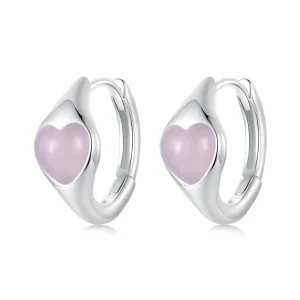 (image for) PANDORA Style Pink Heart Earrings - BSE1000
