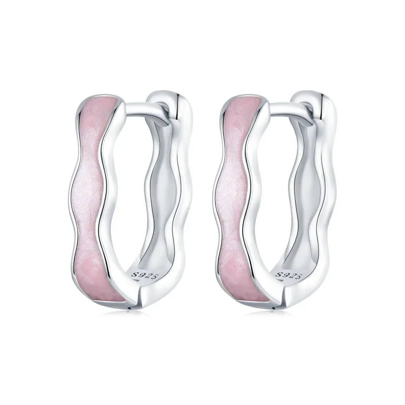 (image for) PANDORA Style Pink Square Earrings - SCE1709 - Product Image