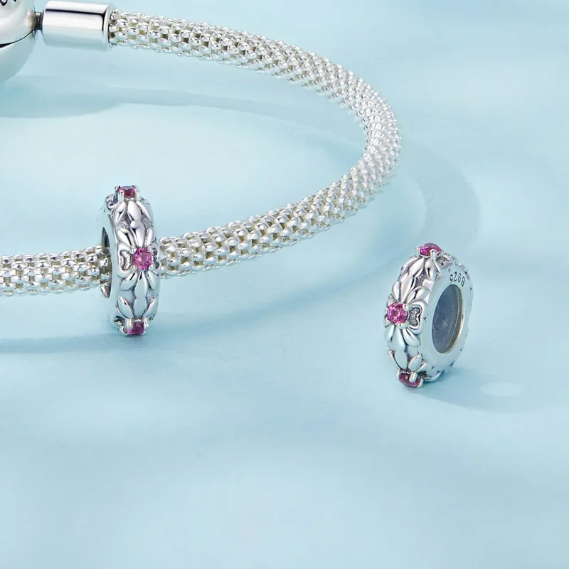 (image for) PANDORA Style Retro Iris Silicone Spacer Beads - SCC2756 - View 4